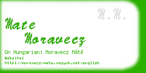 mate moravecz business card